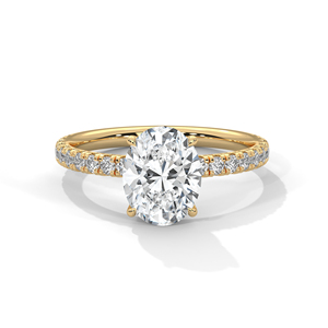 แหวนเพชรทองคำ 14K เพชรเพาะเลี้ยงในห้องปฏิบัติการ แหวนทองคำแท้ 18K สำหรับผู้หญิง สไตล์คลาสสิก รับรองโดย IGI แหวนหมั้น แหวนวันครบรอบ - Product Image 2