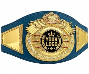 Ceinture de championnat de lutte sur mesure en cuir respirant avec doublure en cuir PU, robuste, avec placage unique pour les événements sportifs - Product Image 4