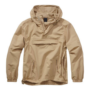 Chaqueta Cortavientos Impermeable Personalizada con Capucha, Ligera, para Deportes al Aire Libre, con Media Cremallera, para Hombre, Venta al Por Mayor - Product Image 1