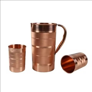 Premium Surface Copper Water Jug Designed for Dining <b>Table</b> Kitchen Storage Serving and Presentation - Product Image 6