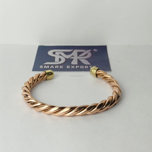 ขายร้อนสร้อยข้อมือทองแดงอาการปวดข้ออักเสบบรรเทา Twisted สุขภาพทองแดงแม่เหล็กบําบัดข้อมือกําไลข้อมือ - Product Image 3