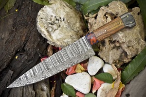 มีดทำครัวสไตล์ซันโตคุญี่ปุ่น เหล็กดามัสกัสตีขึ้นรูป มีดบาร์บีคิว - Product Image 6