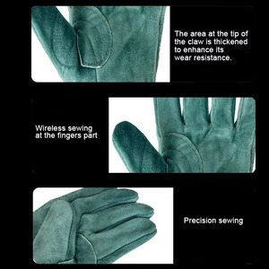 Gants de soudage haute performance pour travaux industriels lourds, protection supplémentaire, cuir de vachette, gants de travail. - Product Image 5