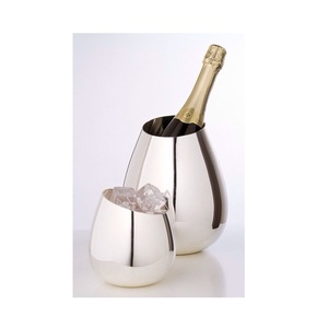 Luxury Stainless Steel Metal Ice Bucket For Ice Storage Wine Champagne Beer Cooling With Insulation Perfect For Modern Home Bar - Product Image 1