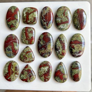 Natural Dragon Blood Jasper Cabochon Loose Gemstones Wholesale Raw Healing Crystal Stone Beads for Jewelry Making JAIPUR - Product Image 1