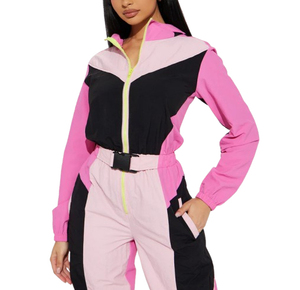 <b>Women</b> Windbreaker Tracksuit Casual Sportswear <b>Jacket</b> and Pants Lightweight Fabric Comfortable Fit Stylish Activewear Windbreak - Product Image 4