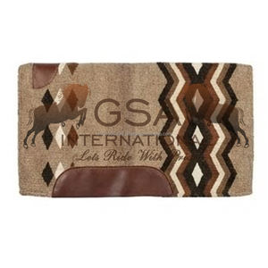 Magnifique couverture de selle occidentale personnalisée en laine 100% Nouvelle-Zélande tissée à la main pour l'équitation et les compétitions - Product Image 5