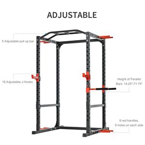 Torre Multifunzione Regolabile per Allenamento Domestico: Stazione Dip, Barra Trazioni, Rack Squat, Attrezzatura per Allenamento Forza Parte Superiore del Corpo, Panche e Rack - Product Image 6