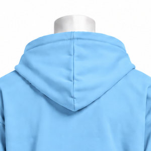 Sweat à capuche bleu ciel Indus brodé, motif floral, poche kangourou, décontracté, coupe oversize, streetwear, hiver - Product Image 4