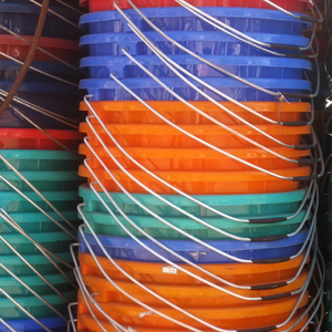 Seau utilitaire classique uni de 25 litres, bleu, orange, rouge, durable pour la maison # bacs de stockage - Product Image 5