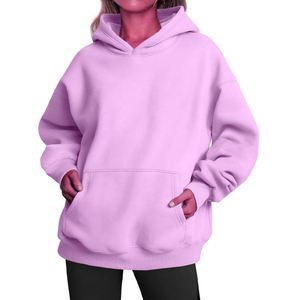 Plain Pullover Hoodie Ladies Hooded Top Casual Hoody Thermal Customized Best High Quality Plus-Size Streetwear Women's Hoodie - Product Image 5