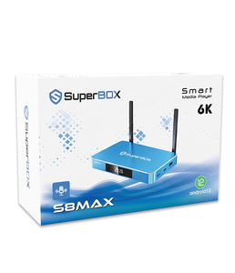 SuperBox S8 MAX กล่องรับสัญญาณมัลติมีเดียอัจฉริยะ ระบบ Android 12 แรม 4GB รอม 64GB รองรับ WiFi 6 พร้อมรีโมทสั่งงานด้วยเสียง รุ่นอเมริกา โกดังสินค้า - Product Image 1