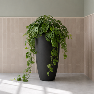 White Matte Fiberglass Vase Shape Flower <b>Pot</b> Trio 48 39 <b>30cm</b> Wide Tall Tapered Indoor Outdoor Garden Decoration - Product Image 6