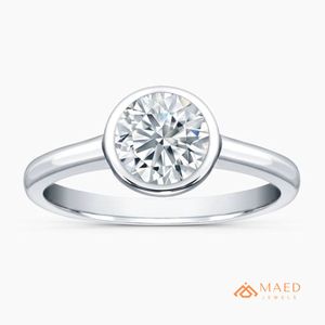 Bague en moissanite sertie de pierres argentées, élégante, pour femme, fiançailles, mariage, anniversaire, bijoux de luxe, style New York, cadeau - Product Image 1