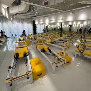 Eu Premium tout blanc <span class=keywords><strong>assis</strong></span> boîte ménage appareil de gymnastique équipement professionnel poids lourd noyau lit réformateur Pilates aluminium - Product Image 4