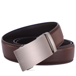 Ceinture en cuir véritable pour homme, personnalisée, classique, décontractée, ajustable, avec boucle en alliage à verrouillage automatique, respirante et imperméable - Product Image 5