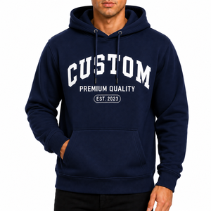 Nueva Sudadera con Capucha para Hombre, de Invierno, Gruesa, de Alta Calidad, de Algodón, Color Sólido, Impresión Digital, Logotipo Personalizado, Unisex - Product Image 1