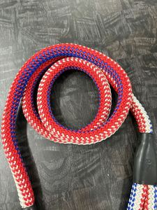 Red White Blue Braided Nylon <b>Dog</b> Leash Durable Slip Lead for Medium <b>Large</b> <b>Dogs</b> Classic Striped Design Independence Day Style - Product Image 5