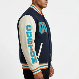 Top Quality Streetwear <b>Mens</b> Custom Varsity <b>Jacket</b> Patchwork Color Design Letter Chenille Embroidery College <b>Jacket</b> Baseball <b>Men</b> - Product Image 3