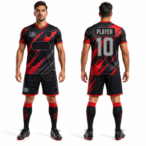 Uniforme de Fútbol de Alta Calidad, Mezcla de Poliéster y Elastano de Alto Rendimiento, Suave, Transpirable y Flexible, Ropa Deportiva para Competencia - Product Image 1