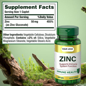 OEM çinko diyet takviyesi bağışıklık sağlık sistemi fonksiyonu toptan Vitamin çinko oksit destekler - Product Image 3