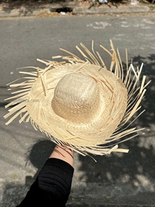 Chapeau de paille en gros Pava Puerto Rican Bad Bunny, couleur naturelle, pour l'été, costume hawaïen, chapeau de plage, prix abordable - Product Image 6