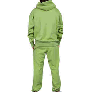 Ensemble de survêtement décontracté en molleton de coton épais pour homme, grande taille, hiver, deux pièces - Product Image 2