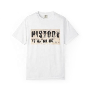 Camiseta de Hombre con Estampado History Is Watching, Manga Corta, Cuello Redondo, Corte Regular, 100% Algodón Jersey - Product Image 4