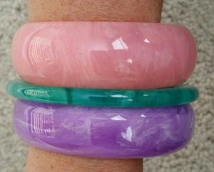 Designer Resin and Wood <b>Bangles</b> with Natural <b>Charm</b> Jewelry Findings - Product Image 1