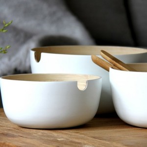 ชามสลัดไม้ไผ่ทรงกลมสำหรับใส่ผลไม้และข้าวชุดรับประทานอาหารสำหรับเด็กเวียดนามแบบธรรมชาติใช้ซ้ำได้ทนทาน - Product Image 2