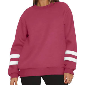 เสื้อสเวตเชิ้ตผู้หญิง แขนยาว คอกลม ผ้าฟลีซ สีพื้น สวมใส่สบาย เหมาะสำหรับฤดูหนาว มีหลายสีให้เลือก - Product Image 1