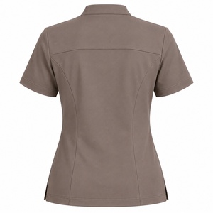 Ensemble de blouses et pantalons gris pour femmes, manches courtes, uniforme de travail pour hôpital, vêtements d'infirmière, tenue médicale professionnelle - Product Image 3