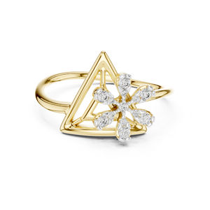 Anillo de Oro Blanco de 14K con Diamante Cultivado en Laboratorio, Corte Redondo, para Mujer |   Ropa de Uso Diario |   Diamante Cultivado Nuevo - Product Image 3