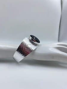 กำไลข้อมือเงินสำหรับทุกเพศดีไซน์ทันสมัยพร้อมพื้นผิวที่สามารถปรับได้เครื่องประดับมุกที่ทันสมัย - Product Image 2