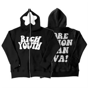 เสื้อฮู้ดซิปผ้าฟลีซฤดูหนาวคุณภาพสูง 100% ผ้าฝ้าย สำหรับผู้ชาย ซิปเต็มตัว แห้งเร็ว ระบายอากาศดี เป็นมิตรกับสิ่งแวดล้อม ขายส่ง 2 ชิ้น - Product Image 5