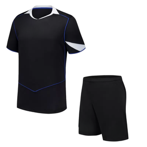 Ensemble de football Clean Sleeve Accent, maillot à col rond et short unisexe, séchage rapide, imprimé par sublimation, respirant, anti-humidité - Product Image 1