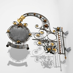Plaque de numéro de maison en fer forgé moderne, écologique et personnalisée, en métal galvanisé, résistante aux intempéries, pour l'adresse de la maison - Product Image 1