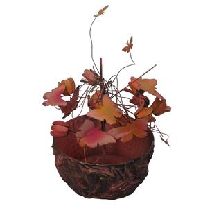 Pot à cerises en métal fait main de couleur naturelle, décoration murale pour jardin et maison - Product Image 2