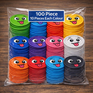 Parche Bordado Divertido de Cara con Lengua Fuera, Verde, Diseño de Sonrisa de Dibujos Animados, Termoadhesivo / Para Coser, Paquete de 100 Piezas para Ropa y Accesorios - Product Image 3