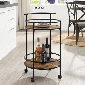 Modern Handmade Metal Rolling <b>Storage</b> <b>Cart</b> with Strong Steel Construction Contemporary Design Spacious ShelvesLuxury Handmade - Product Image 3