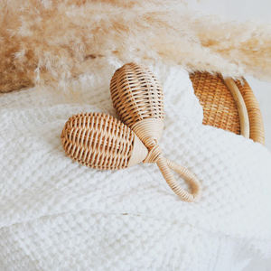 Sonajero para Bebé Hecho a Mano, Juguete de Ratán Natural, Mordedor para Bebés, Ecológico, Fabricante, Proveedor Mayorista, OEM - Product Image 1