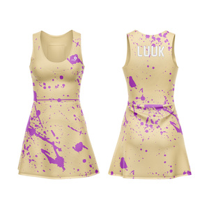 Robe de tennis sans manches personnalisée pour femme, imprimé intégral, anti-humidité, style une pièce, impression numérique, col rond, vêtements de golf - Product Image 4