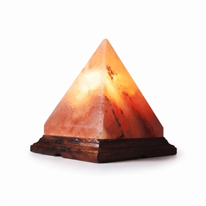 Lampe en sel de roche de l'Himalaya en forme de pyramide, lumière de table en cristal rose naturel pour la chambre à coucher, le bureau à domicile, la méditation et la relaxation - Product Image 1