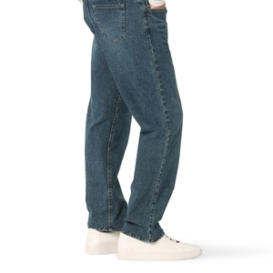 Pantalones Vaqueros Casuales de Algodón Tejido Personalizados, Lavado Medio, Transpirables, Moda Otoñal, Corte Recto y Ajustado para Hombre - Product Image 1