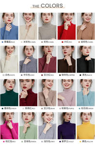 <b>Turtleneck</b> Knitted <b>Sweater</b> Long Sleeve Solid Color Slim Fit Casual Wear for Women - Product Image 6