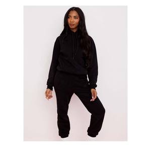 Survêtement oversize pour femme avec haut à épaules tombantes et pantalon de jogging décontracté offrant un confort maximal et un style tendance - Product Image 1