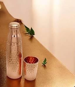 Copper Sport Outdoor Drinkware <b>Bottle</b> with Lid Direct Drinking Anti-corrosion Coating Boiling Water Applicable Eco-Friendly - Product Image 3