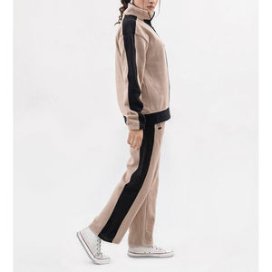 Survêtement léger à capuche pour homme, beige et noir, coupe ample, longueur intégrale, décontracté, pour l'automne, avec poches latérales et poches avant - Product Image 5