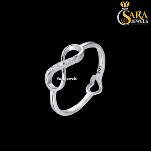 Anillo Infinito Sara Jewels, Chapado en Plata 925 con Circonita Cúbica, Anillo de Compromiso Romántico para Mujer, de Proveedor Indio - Product Image 2