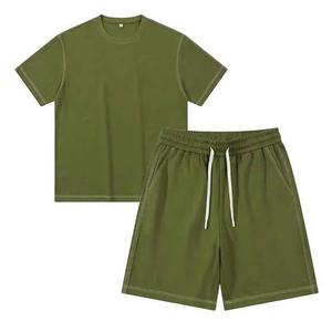 Custom Wholesale OEM Manufacturer Supplier Cotton Jersey Summer <b>Set</b> Private Label Bulk Clothing Production - Product Image 1
